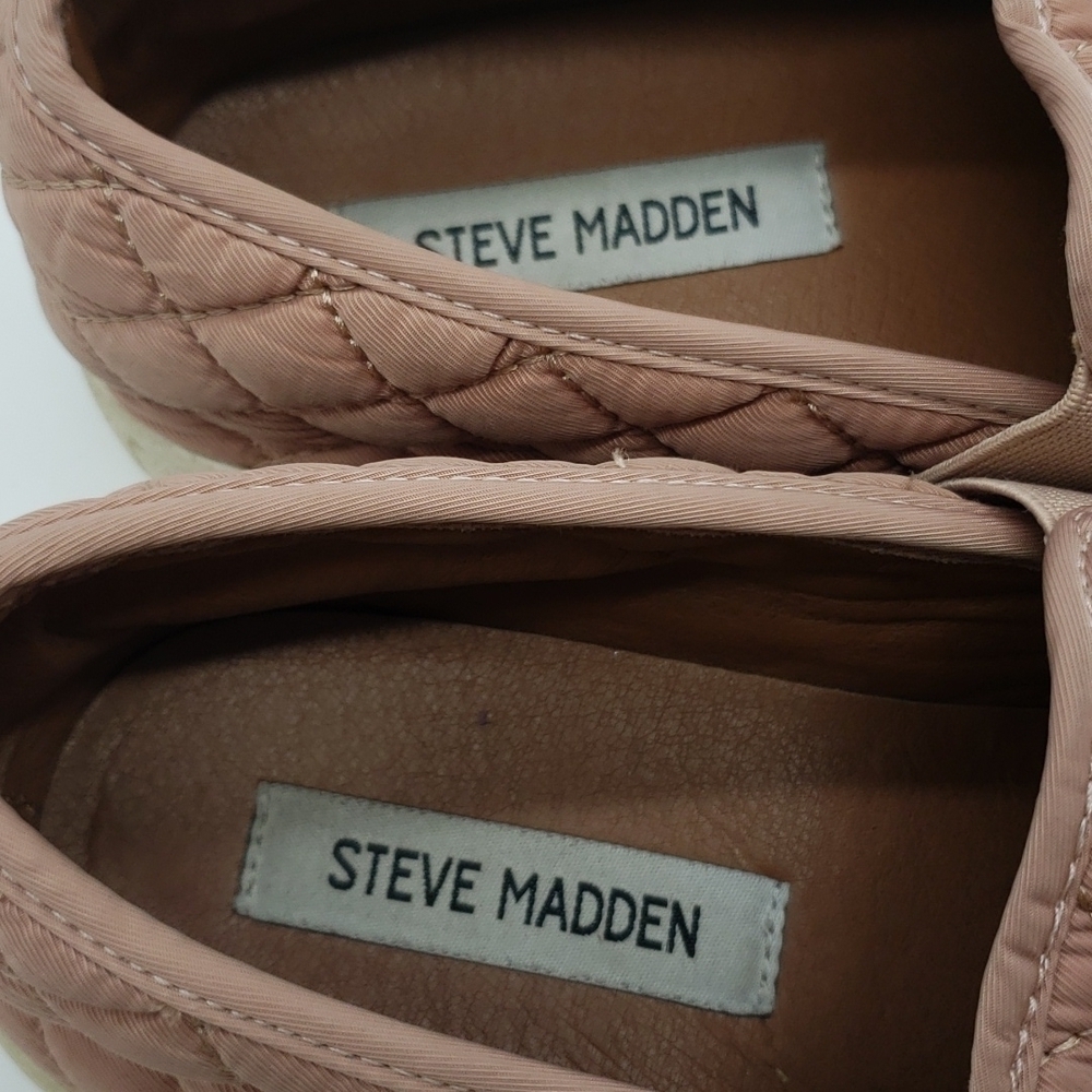 STEVE Madden Endell women US 9 quilted dusty rose pink textile slip on sneakers - Picture 9 of 10